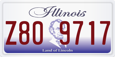 IL license plate Z809717