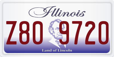 IL license plate Z809720