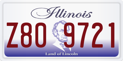 IL license plate Z809721