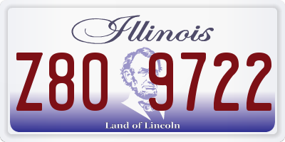 IL license plate Z809722