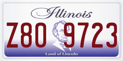 IL license plate Z809723