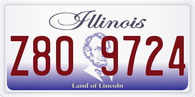 IL license plate Z809724
