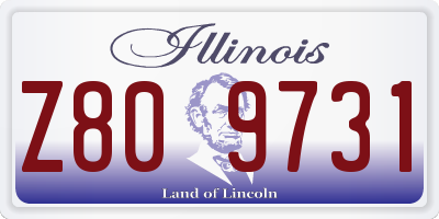 IL license plate Z809731