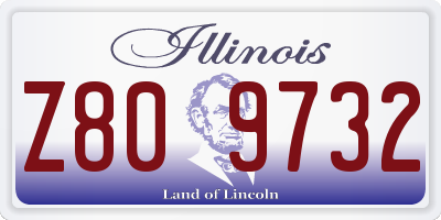 IL license plate Z809732