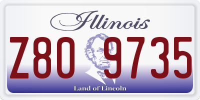 IL license plate Z809735