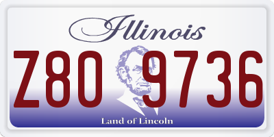 IL license plate Z809736