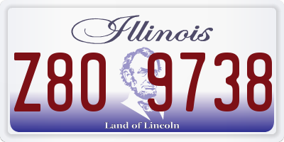 IL license plate Z809738