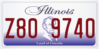 IL license plate Z809740