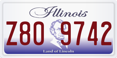 IL license plate Z809742
