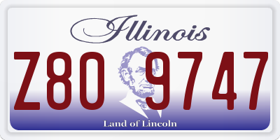 IL license plate Z809747