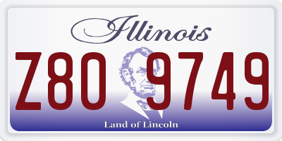 IL license plate Z809749