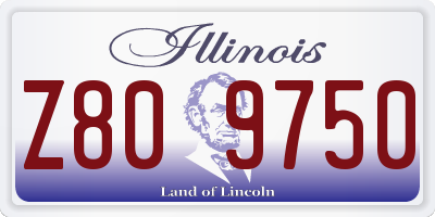 IL license plate Z809750