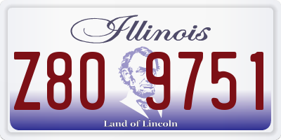 IL license plate Z809751