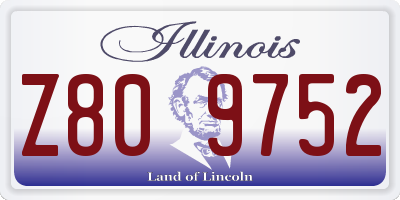 IL license plate Z809752