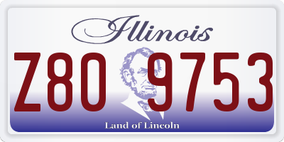 IL license plate Z809753