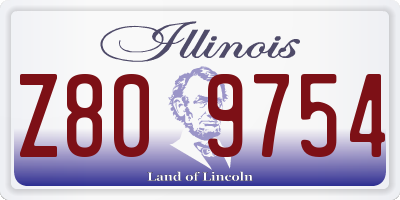 IL license plate Z809754