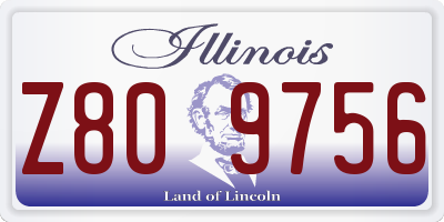 IL license plate Z809756