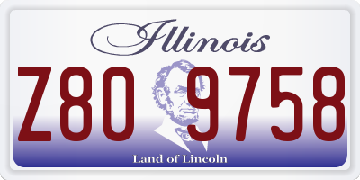 IL license plate Z809758