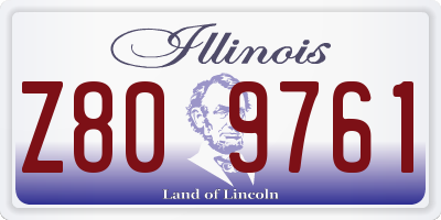 IL license plate Z809761