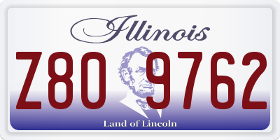 IL license plate Z809762