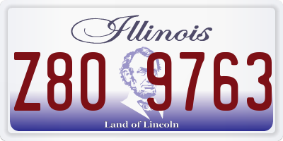 IL license plate Z809763