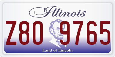 IL license plate Z809765