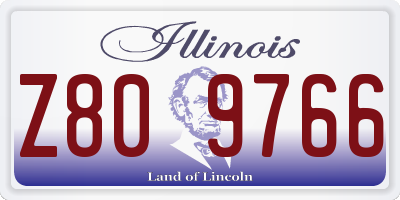 IL license plate Z809766