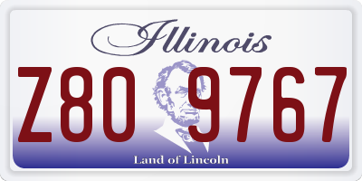 IL license plate Z809767