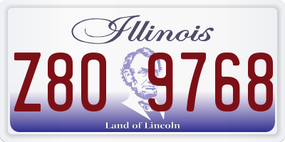 IL license plate Z809768