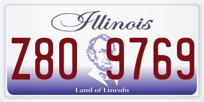 IL license plate Z809769