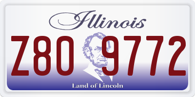 IL license plate Z809772