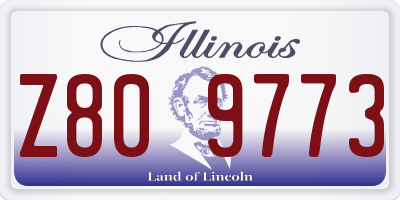 IL license plate Z809773