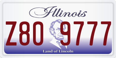 IL license plate Z809777