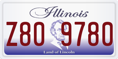 IL license plate Z809780