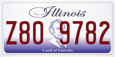 IL license plate Z809782