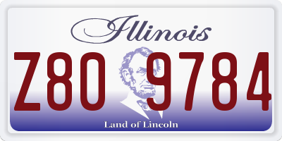 IL license plate Z809784