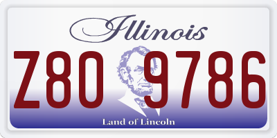 IL license plate Z809786