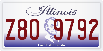 IL license plate Z809792