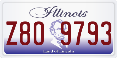 IL license plate Z809793