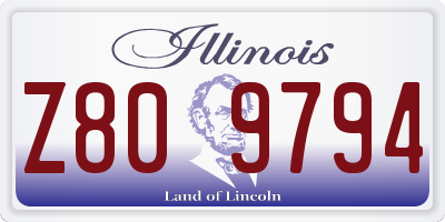 IL license plate Z809794