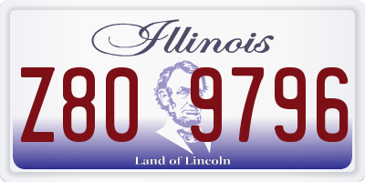 IL license plate Z809796