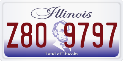 IL license plate Z809797