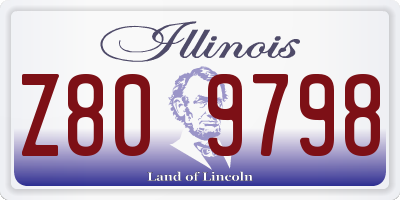 IL license plate Z809798