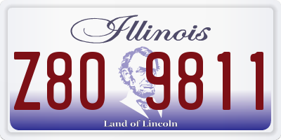 IL license plate Z809811