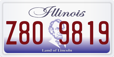 IL license plate Z809819