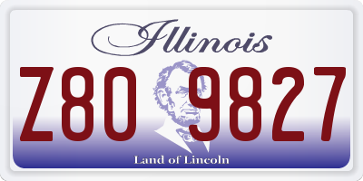 IL license plate Z809827