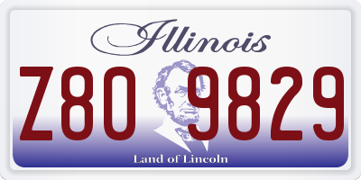 IL license plate Z809829