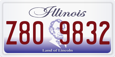 IL license plate Z809832