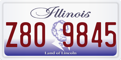 IL license plate Z809845