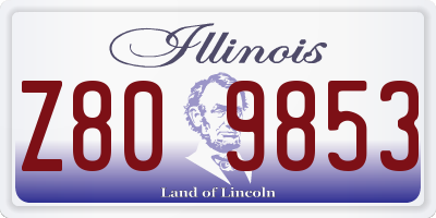 IL license plate Z809853